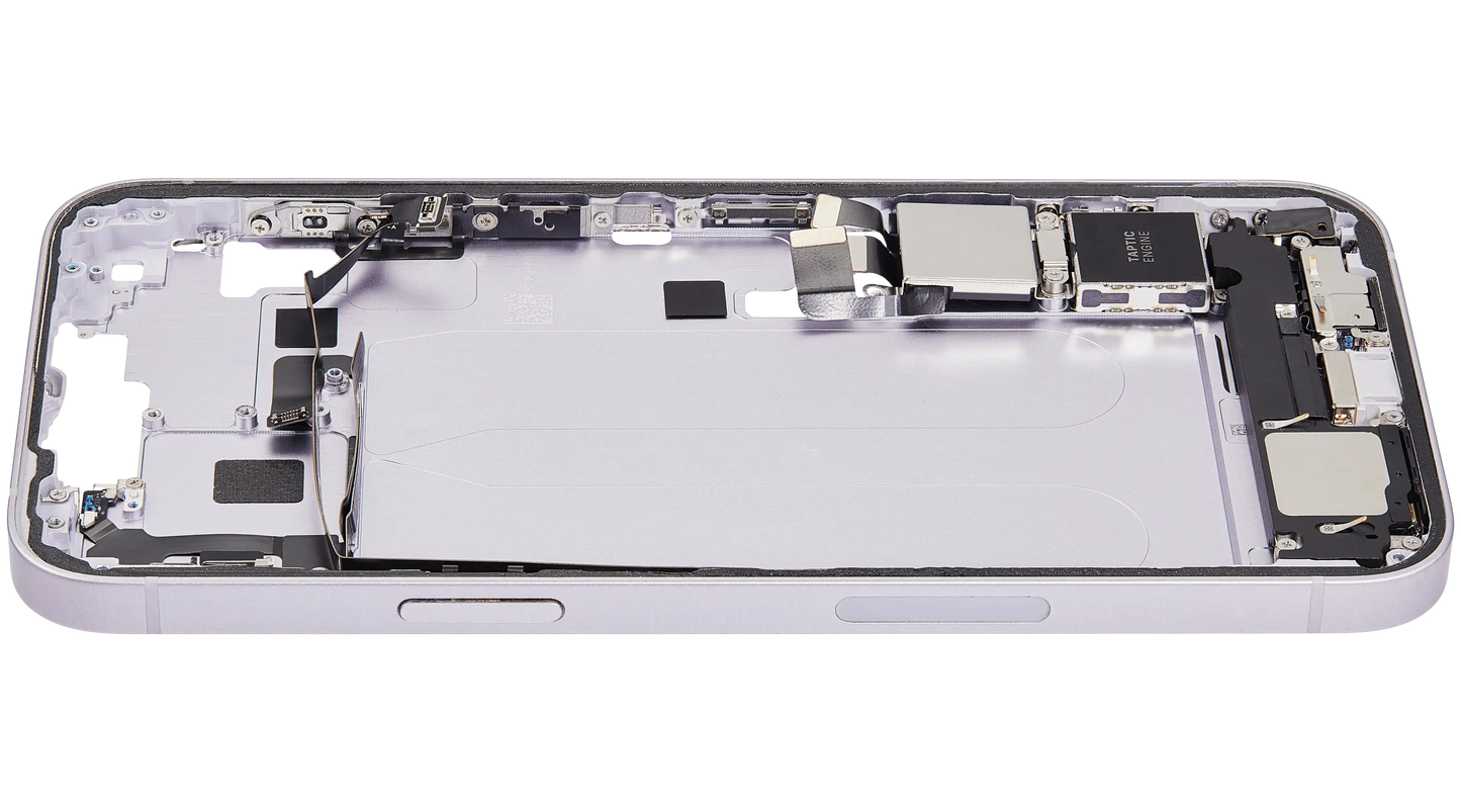 Mid-Frame Housing W/ Charging Port Flex & Small Parts For iPhone 14 Plus (US Version) (Pull) (Purple)