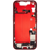 Mid-Frame Housing W/ Charging Port Flex & Small Parts For iPhone 14 (US Version) (Pull) (Red)