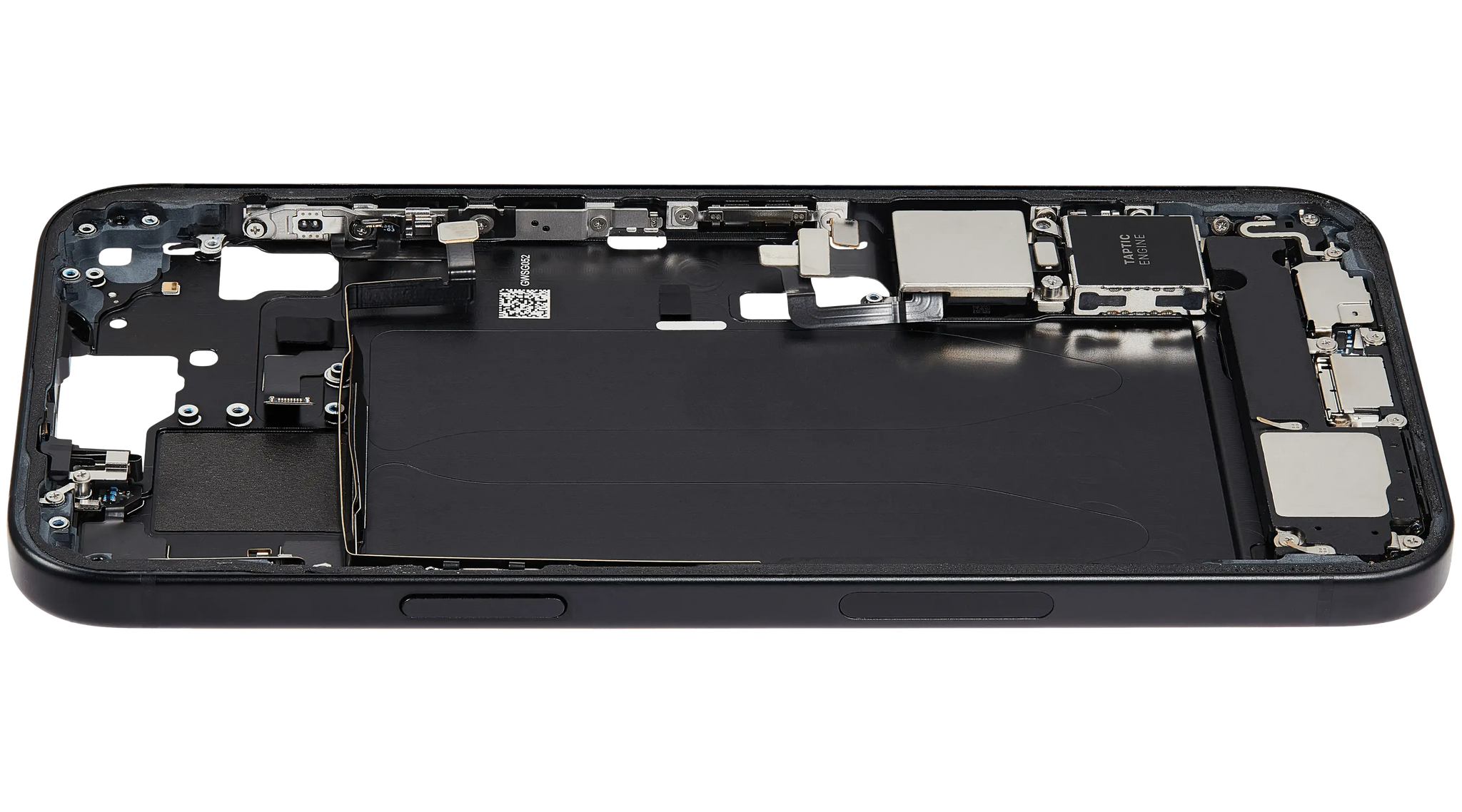 Mid-Frame Housing W/ Charging Port Flex & Small Parts For iPhone 15 Plus (US Version) (Pull) (Black)