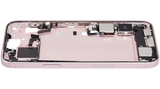 Mid-Frame Housing W/ Charging Port Flex & Small Parts For iPhone 15 Plus (US Version) (Pull) (Pink)