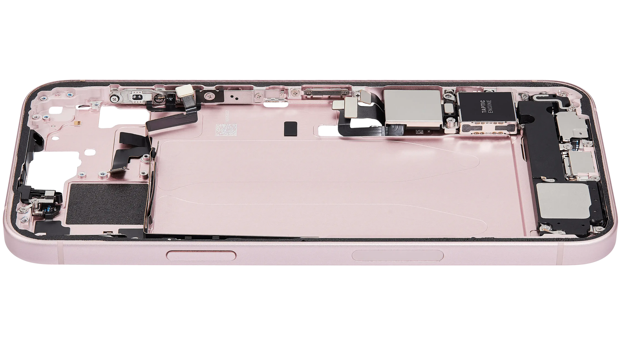 Mid-Frame Housing W/ Charging Port Flex & Small Parts For iPhone 15 Plus (US Version) (Pull) (Pink)