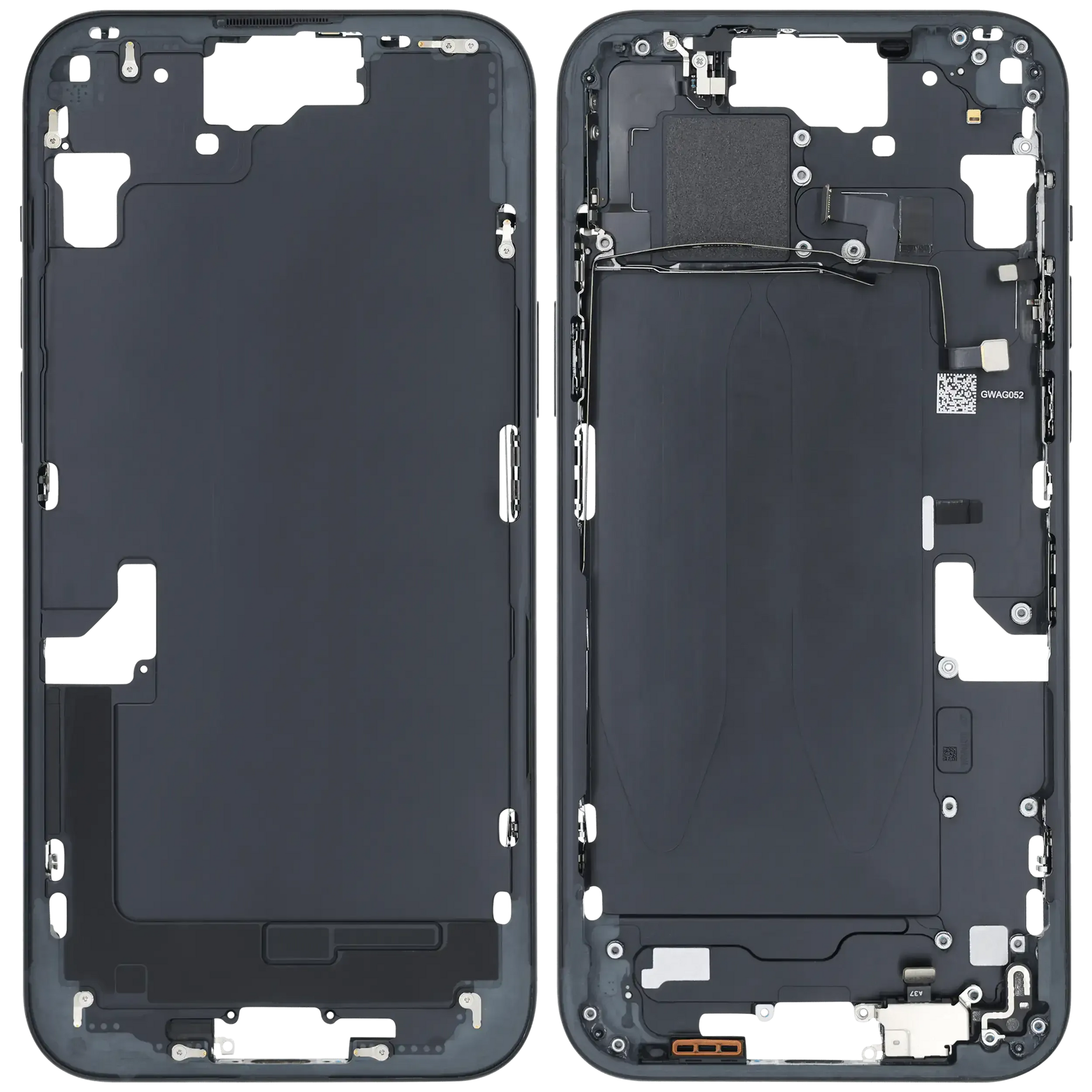 Mid-Frame Housing W/ Small Parts For iPhone 15 Plus (US Version) (Pull) (Black)
