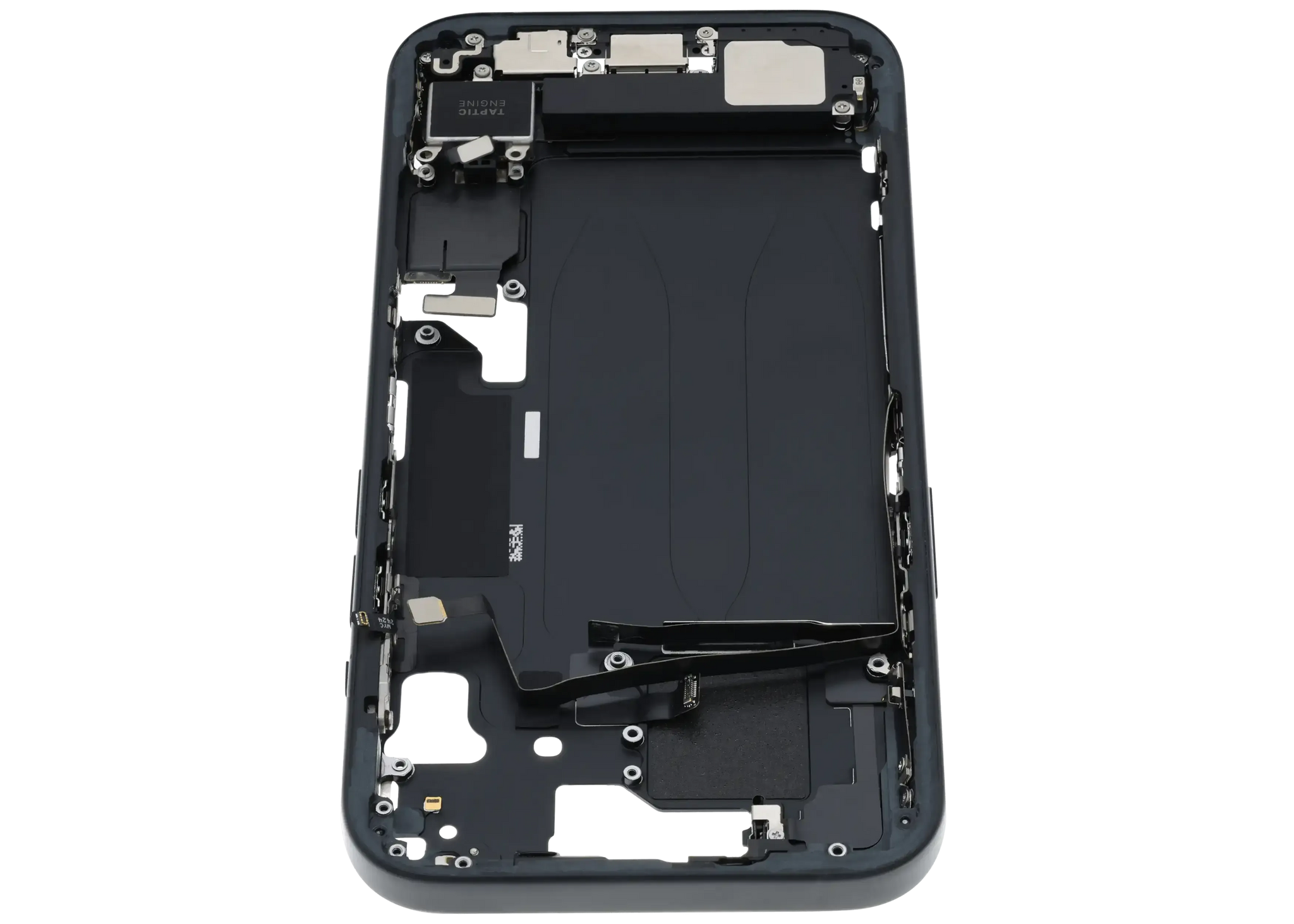 Mid-Frame Housing W/ Charging Port Flex & Small Parts For iPhone 15 (US Version) (Pull) (Black)