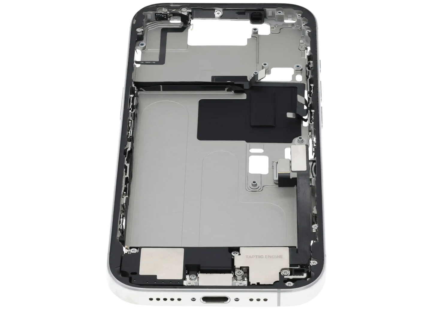 Mid-Frame Housing W/ Charging Port Flex & Small Parts For iPhone 16 Pro (EU / Global Version) (Pull) (White Titanium)