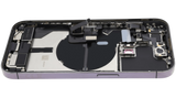Back Housing W/ Charging Port Flex & Small Parts For iPhone 14 Pro (EU / Global Version) (Pull) (Deep Purple)