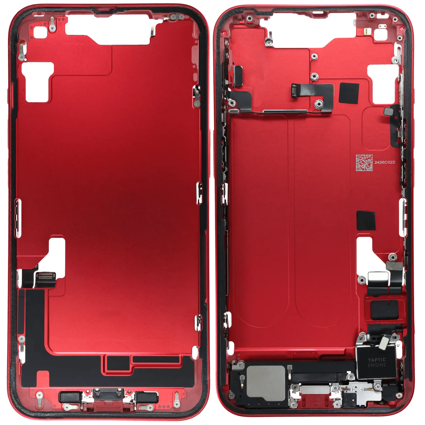 Mid-Frame Housing W/ Charging Port Flex & Small Parts For iPhone 14 (EU / Global Version) (Pull) (Red)