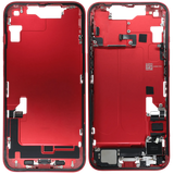 Mid-Frame Housing W/ Charging Port Flex & Small Parts For iPhone 14 (EU / Global Version) (Pull) (Red)