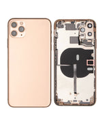 Back Housing W/ Small Components Pre-Installed For iPhone 11 Pro Max (Pull) (Gold)