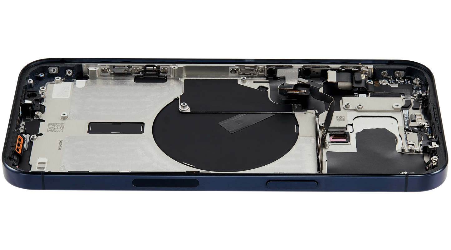 Back Housing W/ Small Parts For iPhone 15 Pro Max (US Version) (Pull) (Blue Titanium)