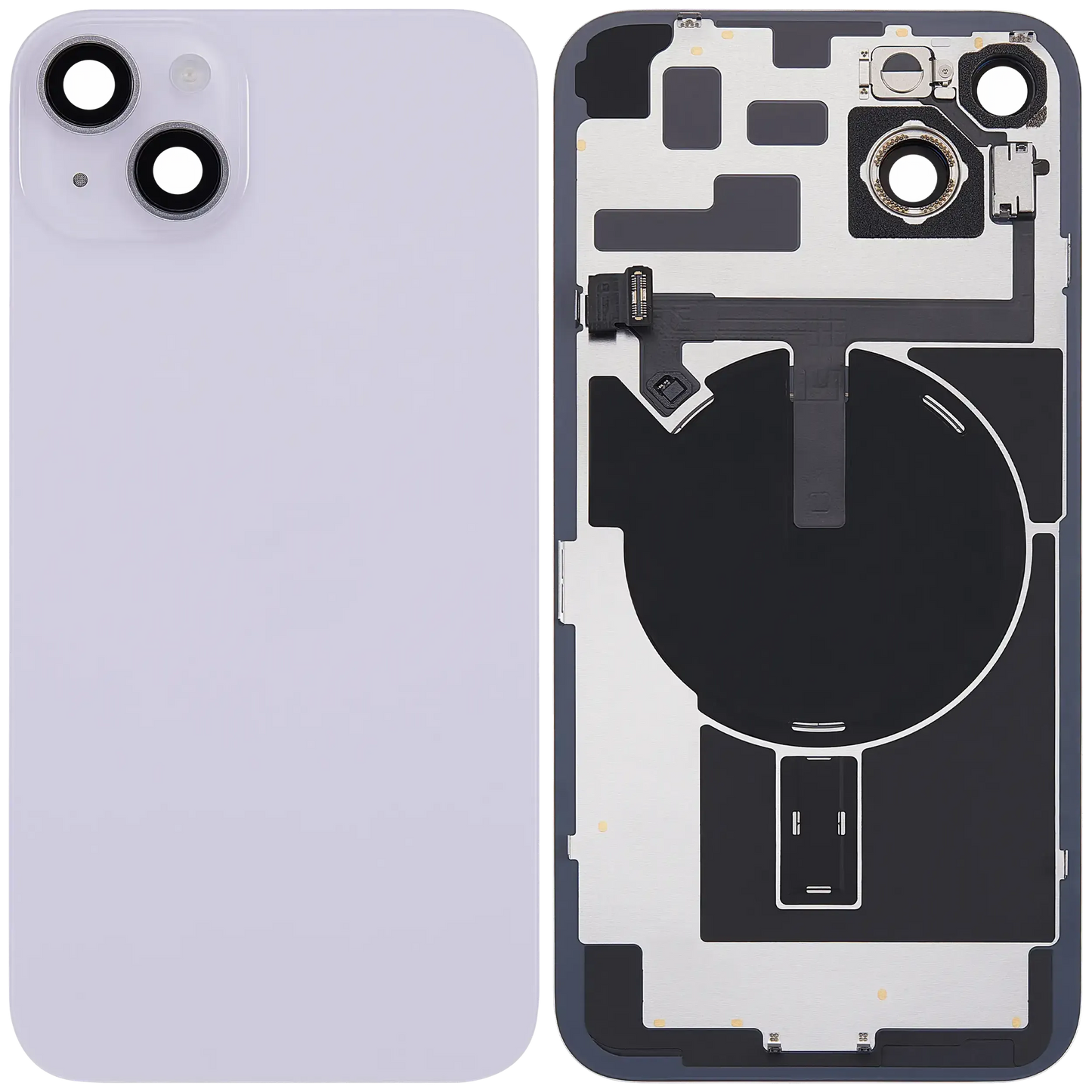 Back Glass w/ MagSafe Magnet For iPhone 14 Plus (Used OEM Pull: Grade A) (Purple)