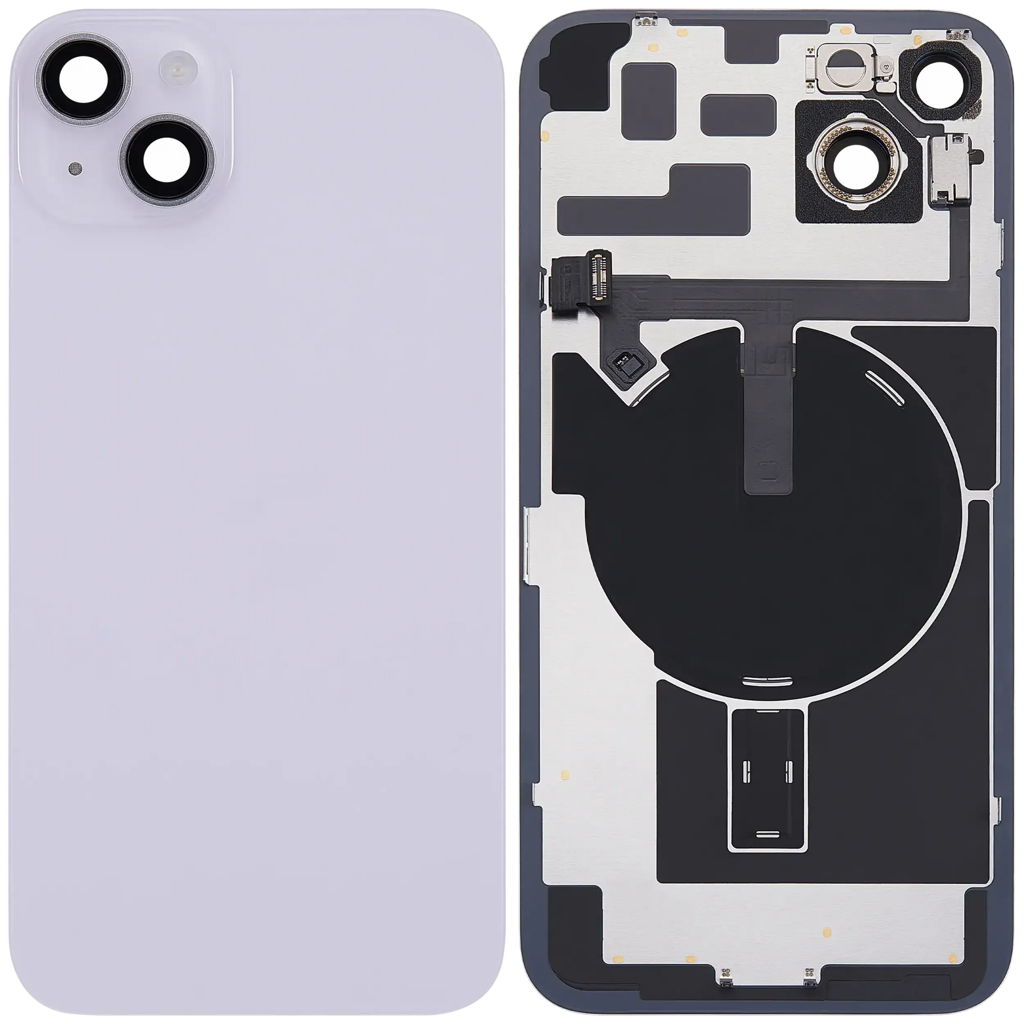 Back Glass w/ MagSafe Magnet For iPhone 14 Plus (Used OEM Pull: Grade A) (Purple)