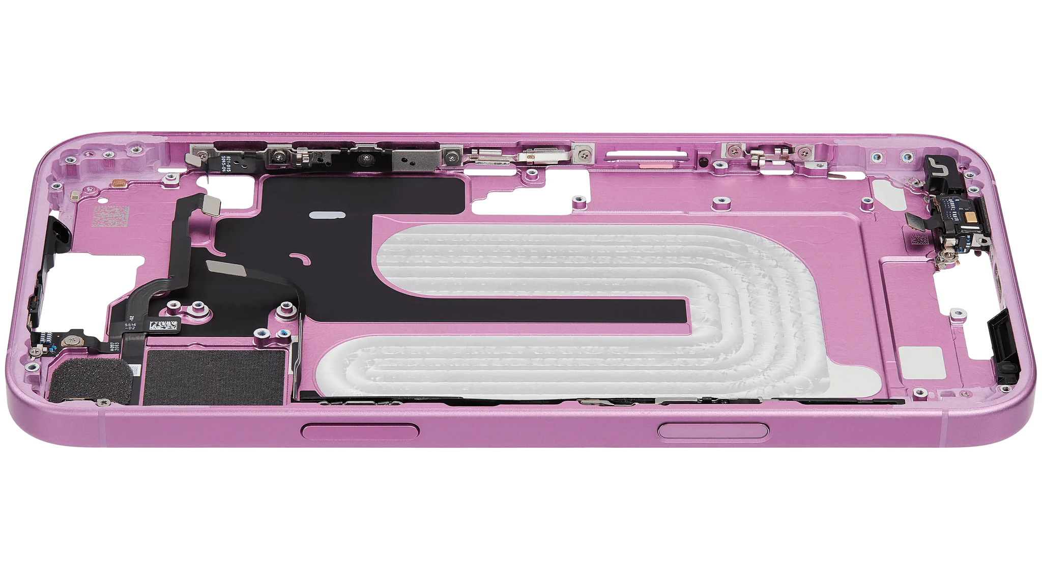 Mid-Frame Housing W/ Small Parts For iPhone 16 Plus (EU / Global Version) (Pull) (Pink)