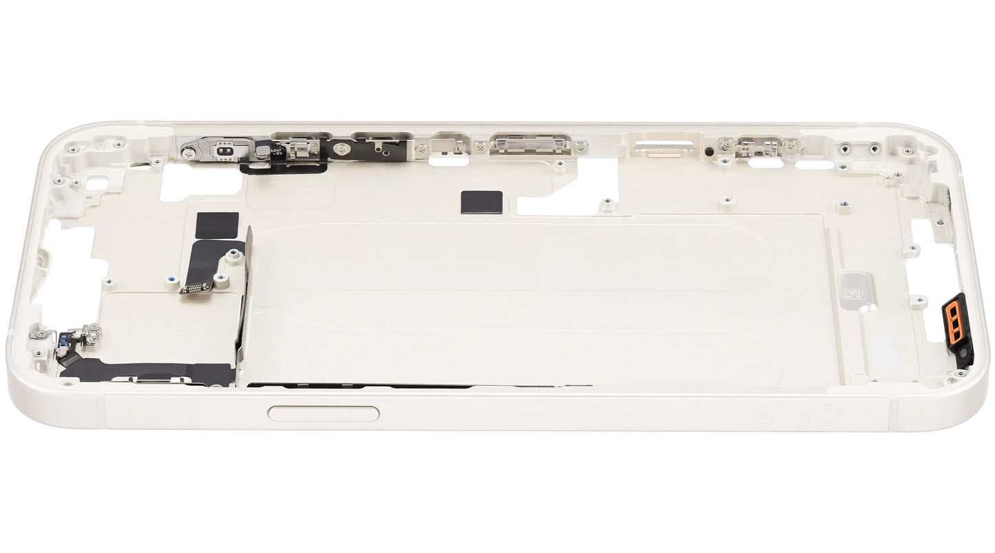 Mid-Frame Housing W/ Charging Port Flex & Small Parts For iPhone 14 Plus (EU / Global Version) (Pull) (Starlight)