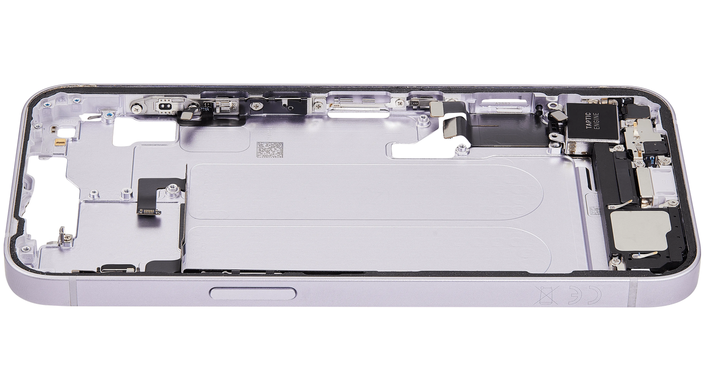 Mid-Frame Housing W/ Charging Port Flex & Small Parts For iPhone 14 (EU / Global Version) (Pull) (Purple)