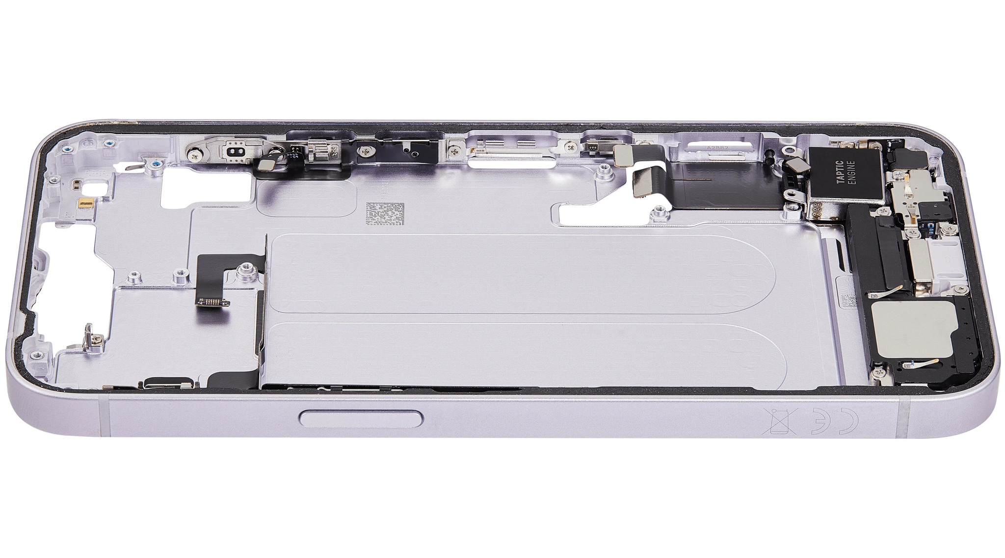 Mid-Frame Housing W/ Charging Port Flex & Small Parts For iPhone 14 (EU / Global Version) (Pull) (Purple)