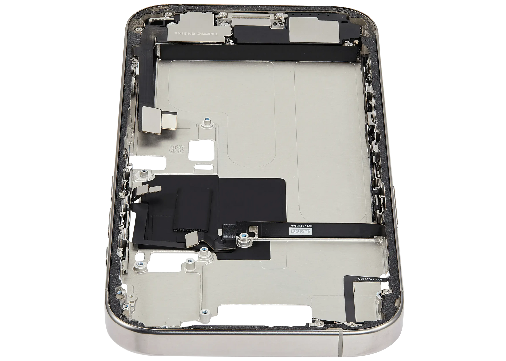 Mid-Frame Housing W/ Charging Port Flex & Small Parts For iPhone 16 Pro (US Version) (Pull) (Natural Titanium)