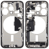 Mid-Frame Housing W/ Charging Port Flex & Small Parts For iPhone 15 Pro (EU / Global Version) (Pull) (White Titanium)
