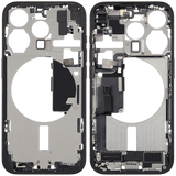 Mid-Frame Housing W/ Charging Port Flex & Small Parts For iPhone 15 Pro (EU / Global Version) (Pull) (Black Titanium)