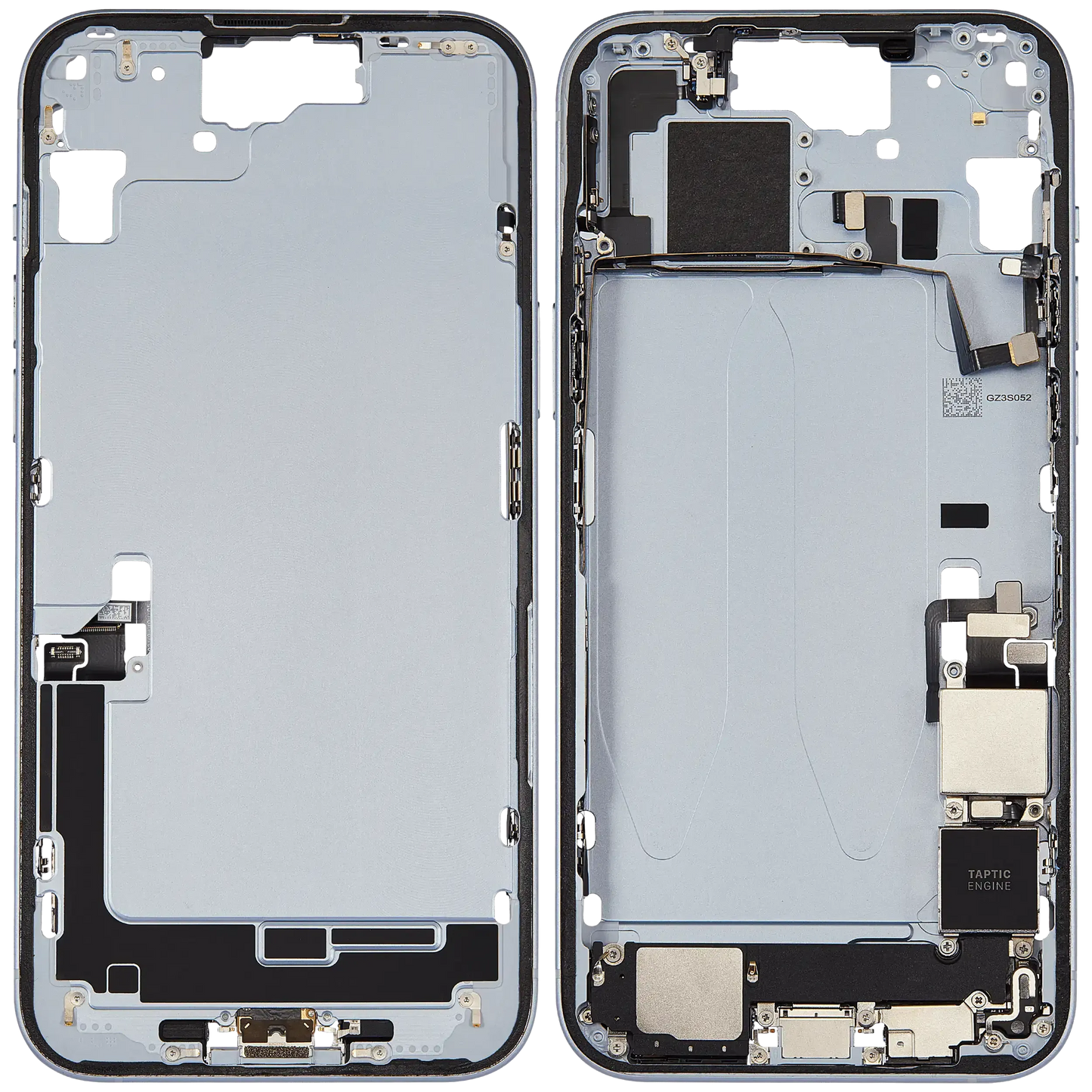 Mid-Frame Housing W/ Charging Port Flex & Small Parts For iPhone 15 Plus (US Version) (Pull) (Blue)