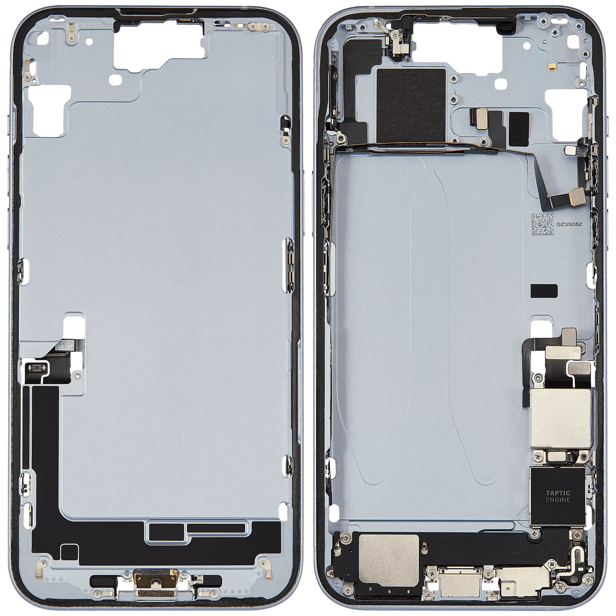 Mid-Frame Housing W/ Charging Port Flex & Small Parts For iPhone 15 Plus (US Version) (Pull) (Blue)