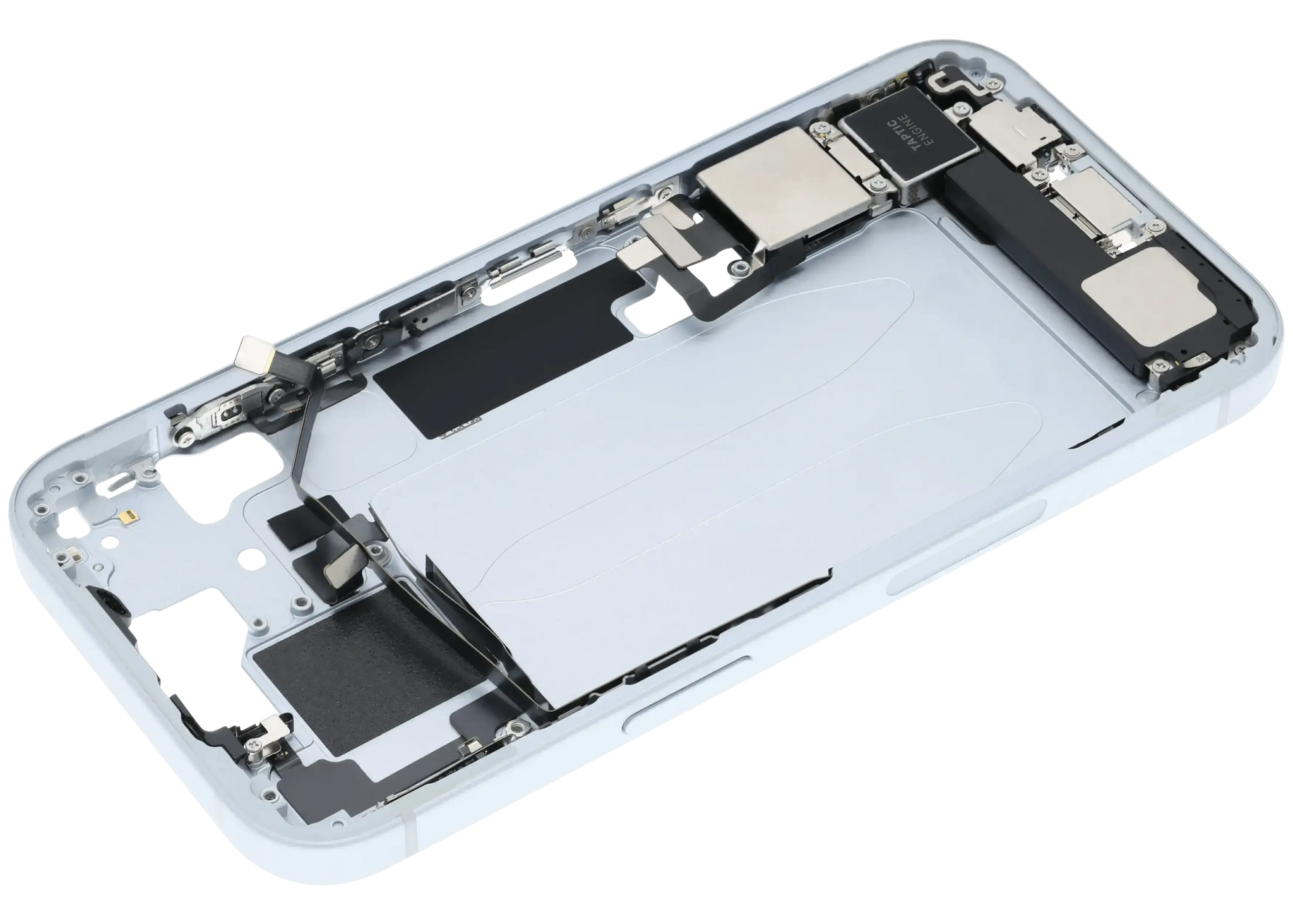 Mid-Frame Housing W/ Charging Port Flex & Small Parts For iPhone 15 (US Version) (Pull) (Blue)