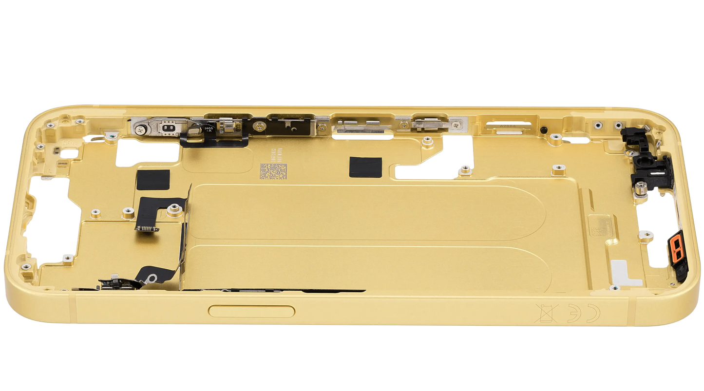 Mid-Frame Housing W/ Small Parts For iPhone 14 (EU / Global Version) (Pull) (Yellow)
