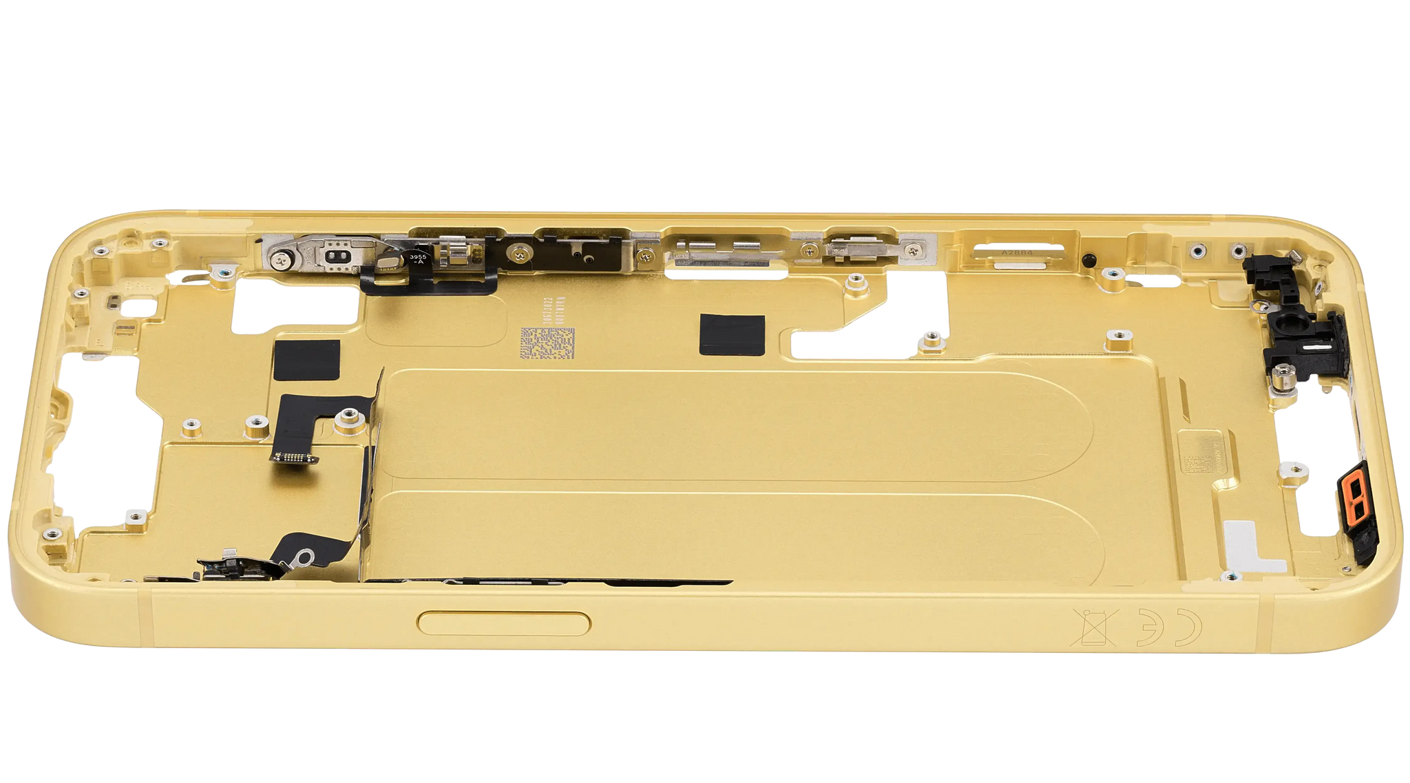 Mid-Frame Housing W/ Small Parts For iPhone 14 (EU / Global Version) (Pull) (Yellow)