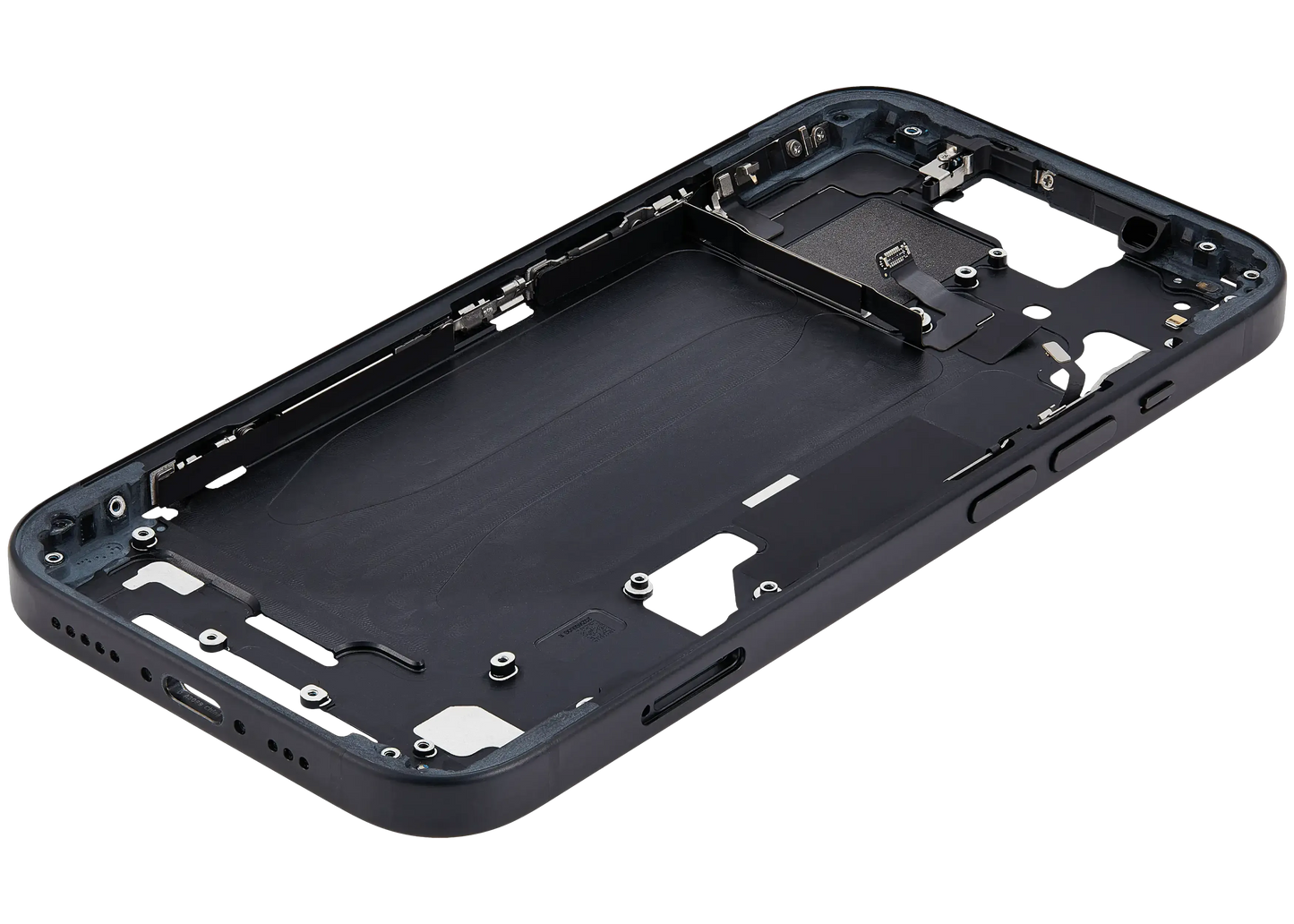 Mid-Frame Housing W/ Small Parts For iPhone 15 (EU / Global Version) (Pull) (Black)