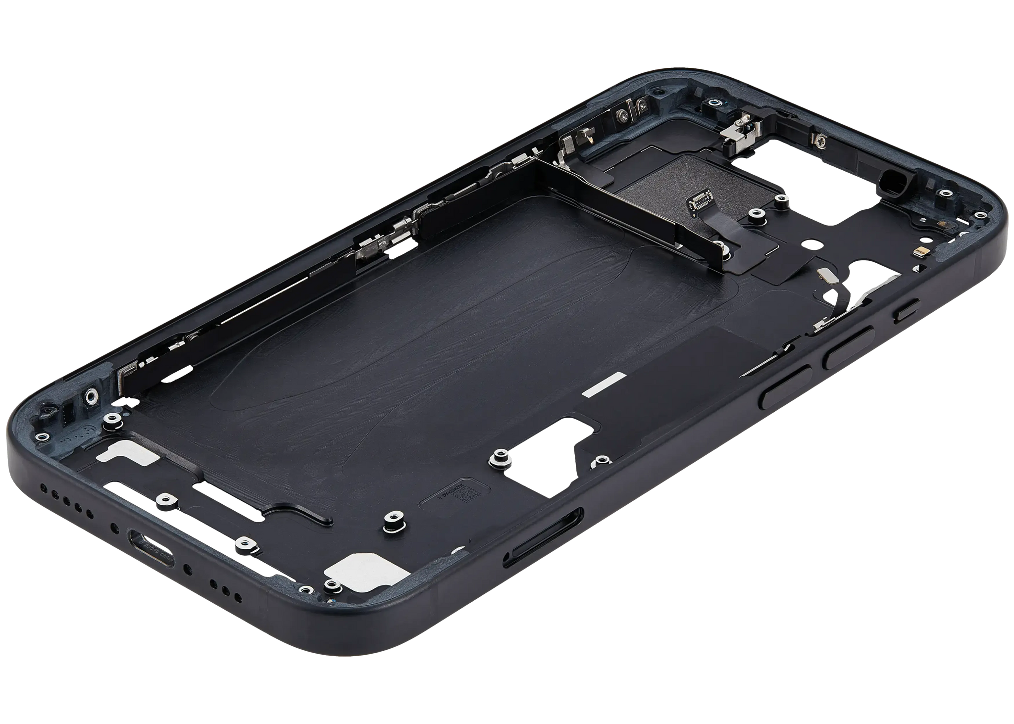 Mid-Frame Housing W/ Small Parts For iPhone 15 (EU / Global Version) (Pull) (Black)