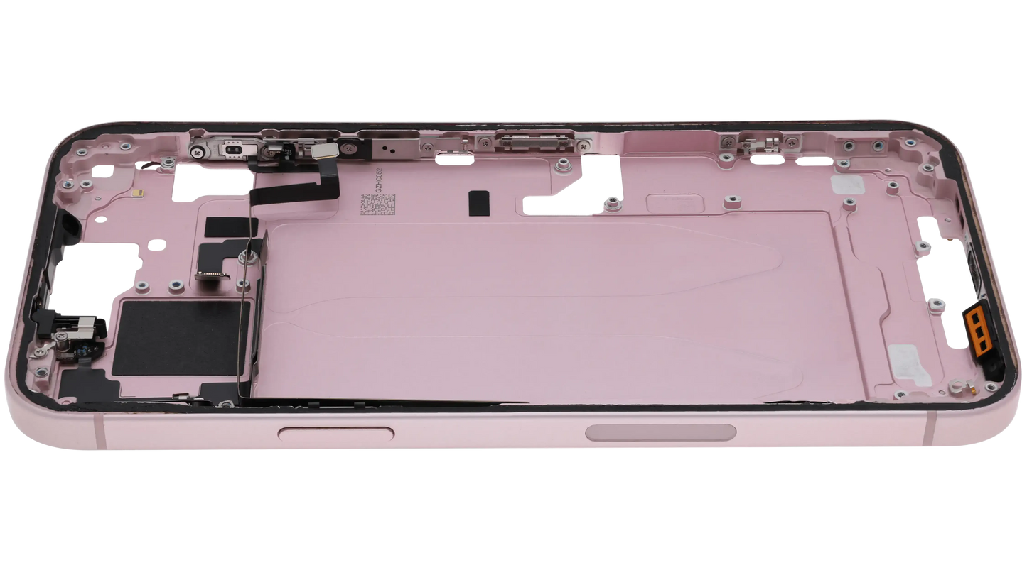 Mid-Frame Housing W/ Small Parts For iPhone 15 Plus (US Version) (Pull) (Pink)