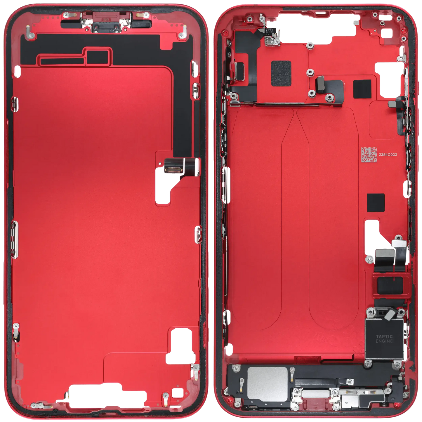 Mid-Frame Housing W/ Charging Port Flex & Small Parts For iPhone 14 Plus (EU / Global Version) (Pull) (Red)