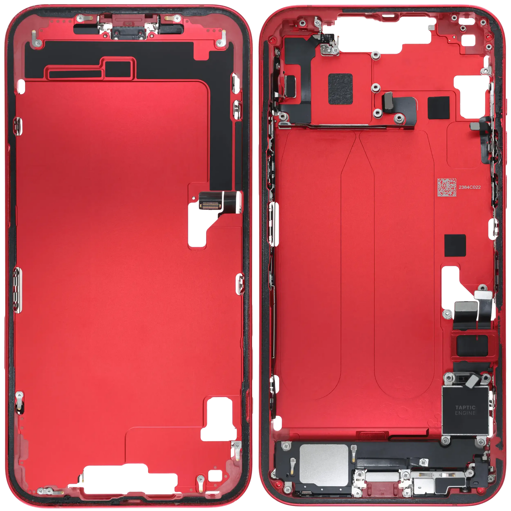 Mid-Frame Housing W/ Charging Port Flex & Small Parts For iPhone 14 Plus (EU / Global Version) (Pull) (Red)