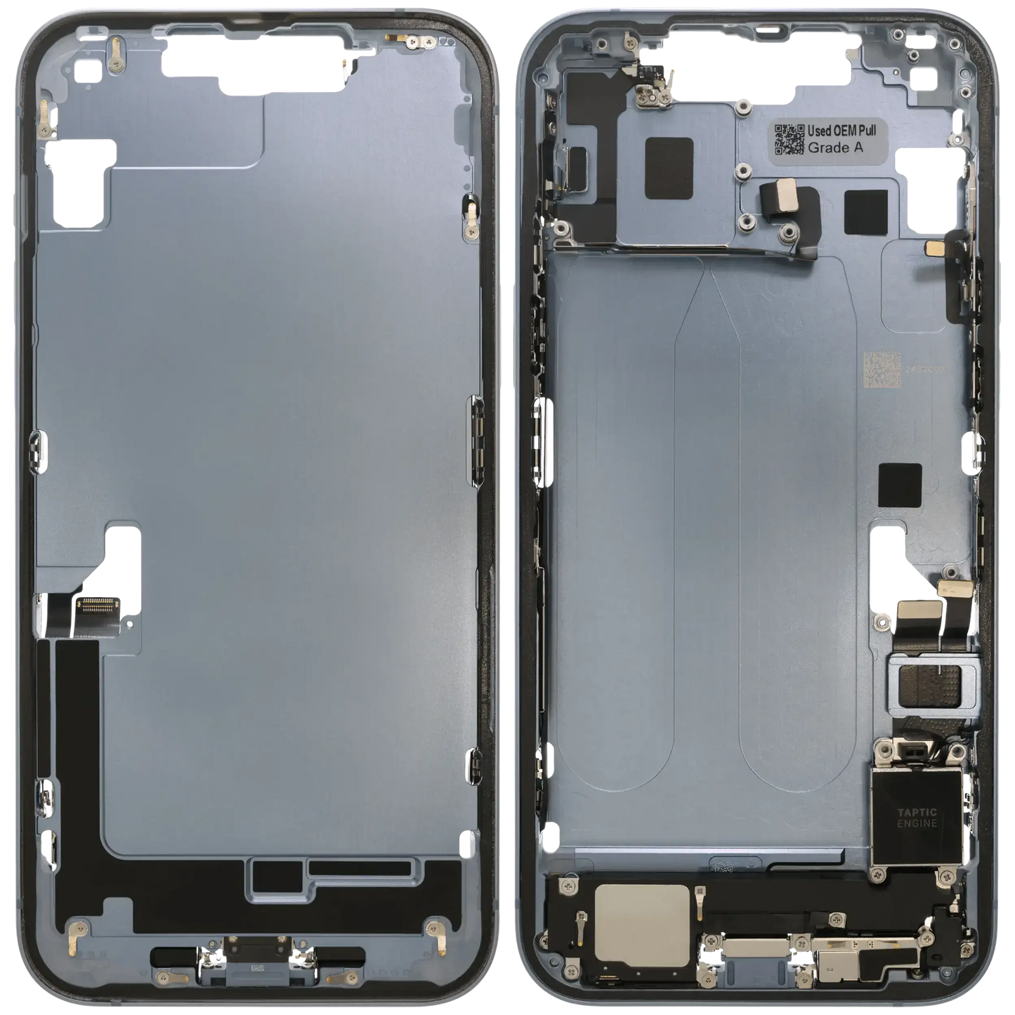 Mid-Frame Housing W/ Charging Port Flex & Small Parts For iPhone 14 Plus (EU / Global Version) (Pull) (Blue)