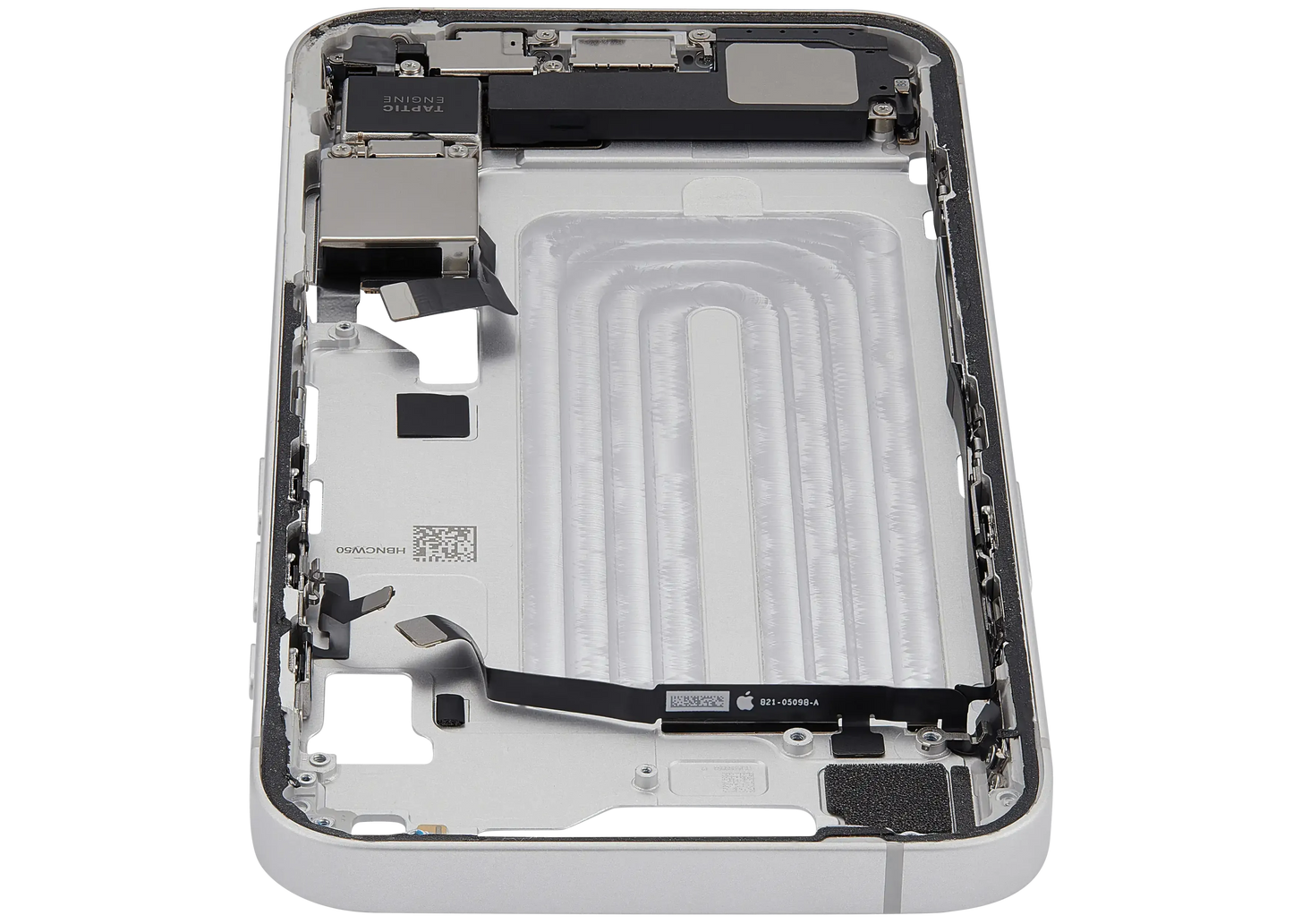 Mid-Frame Housing W/ Charging Port Flex & Small Parts For iPhone 16e (US Version) (Pull) (White)