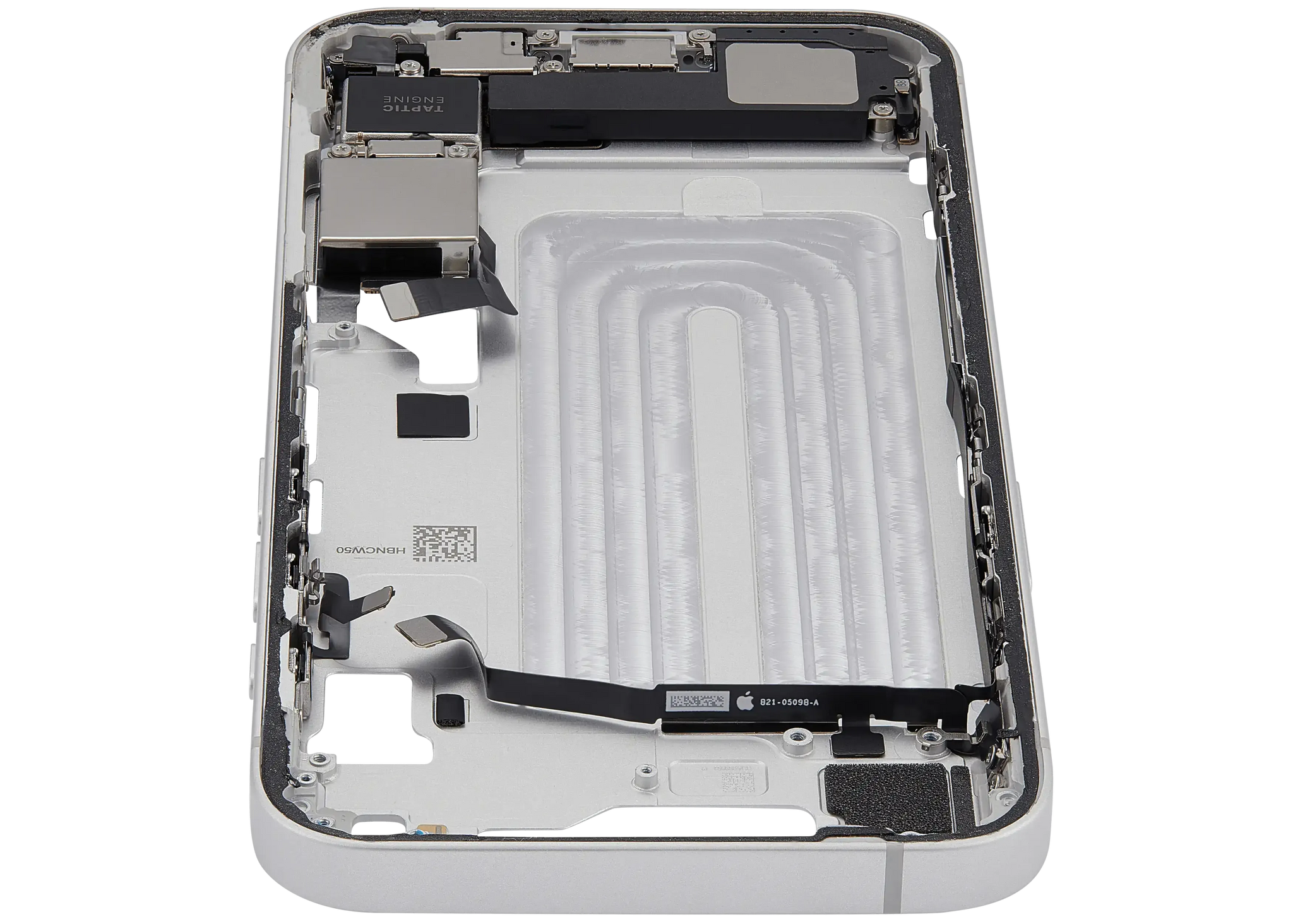 Mid-Frame Housing W/ Charging Port Flex & Small Parts For iPhone 16e (US Version) (Pull) (White)
