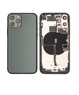 Back Housing W/ Small Components Pre-Installed For iPhone 11 Pro (Pull) (Matte Midnight Green)