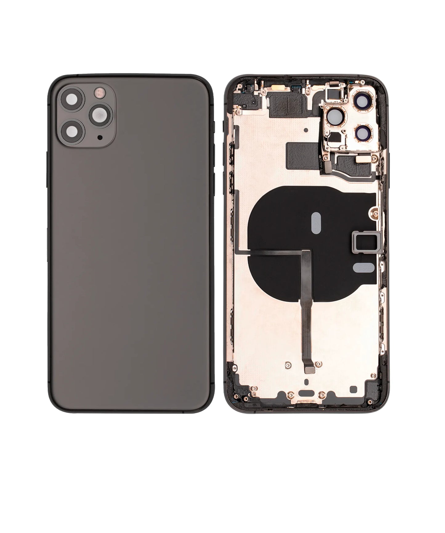 Back Housing W/ Small Components Pre-Installed For iPhone 11 Pro Max (Pull) (Space Gray)