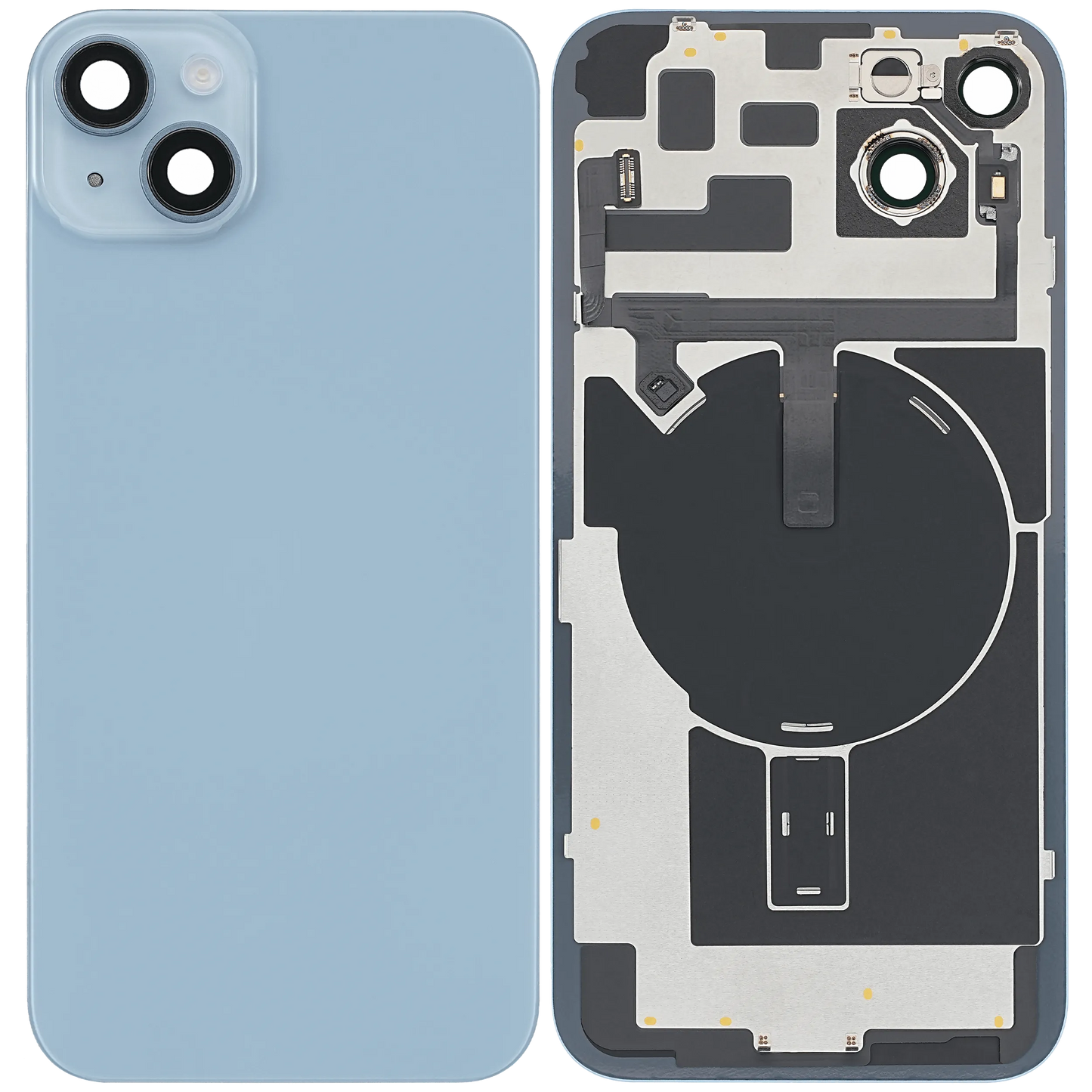 Back Glass w/ MagSafe Magnet For iPhone 14 Plus (Used OEM Pull: Grade A) (Blue)