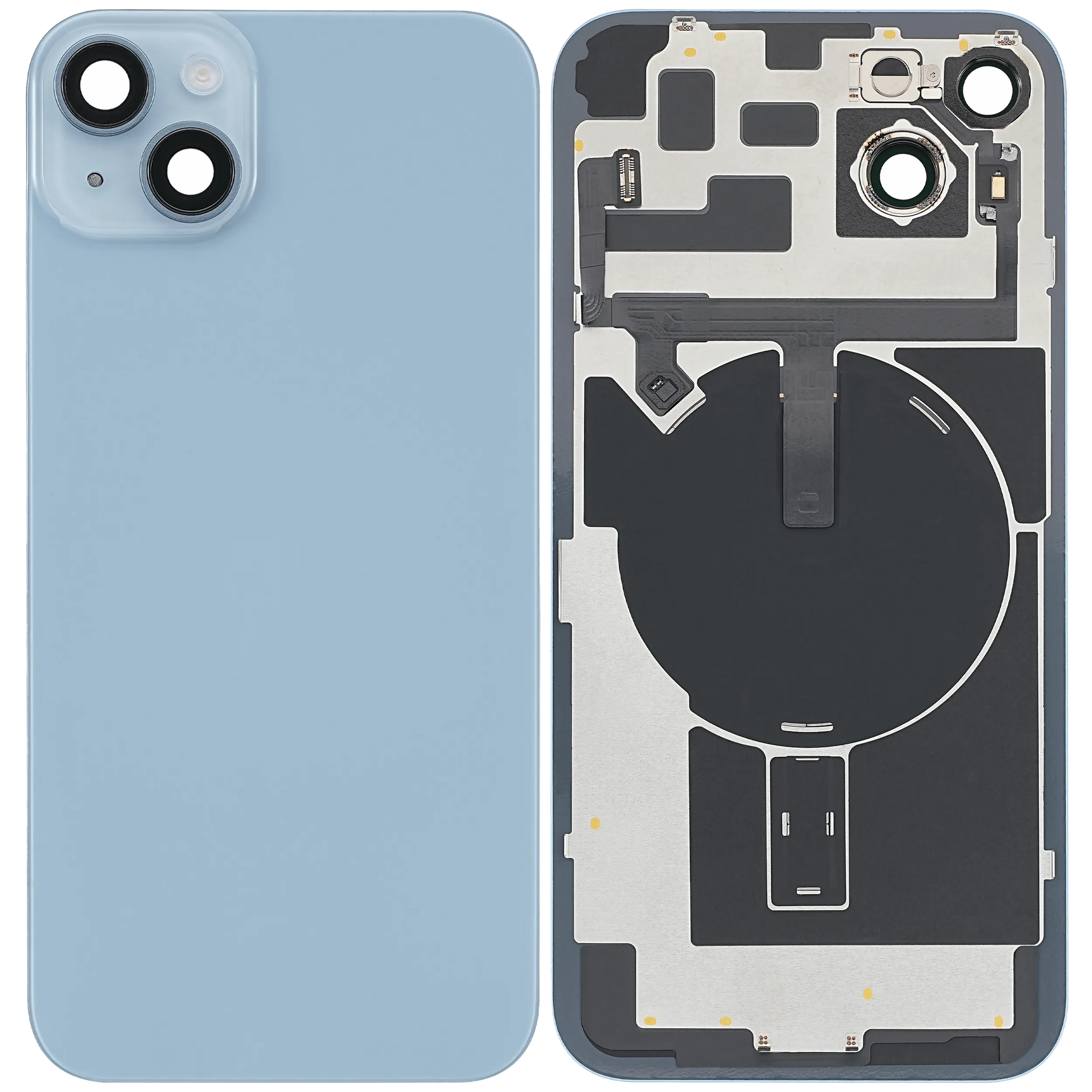 Back Glass w/ MagSafe Magnet For iPhone 14 Plus (Used OEM Pull: Grade A) (Blue)