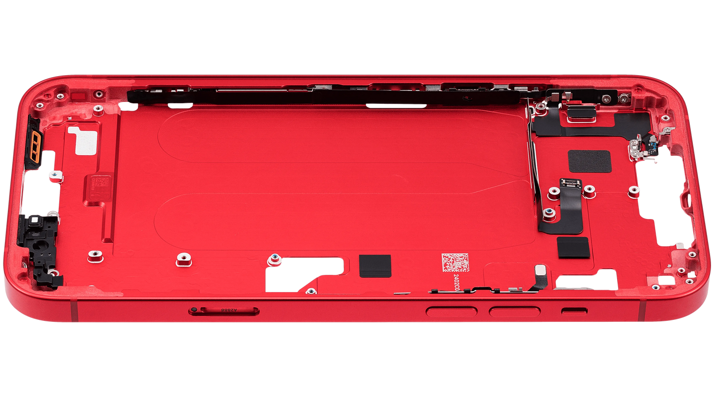 Mid-Frame Housing W/ Small Parts For iPhone 14 Plus (EU / Global Version) (Pull) (Red)