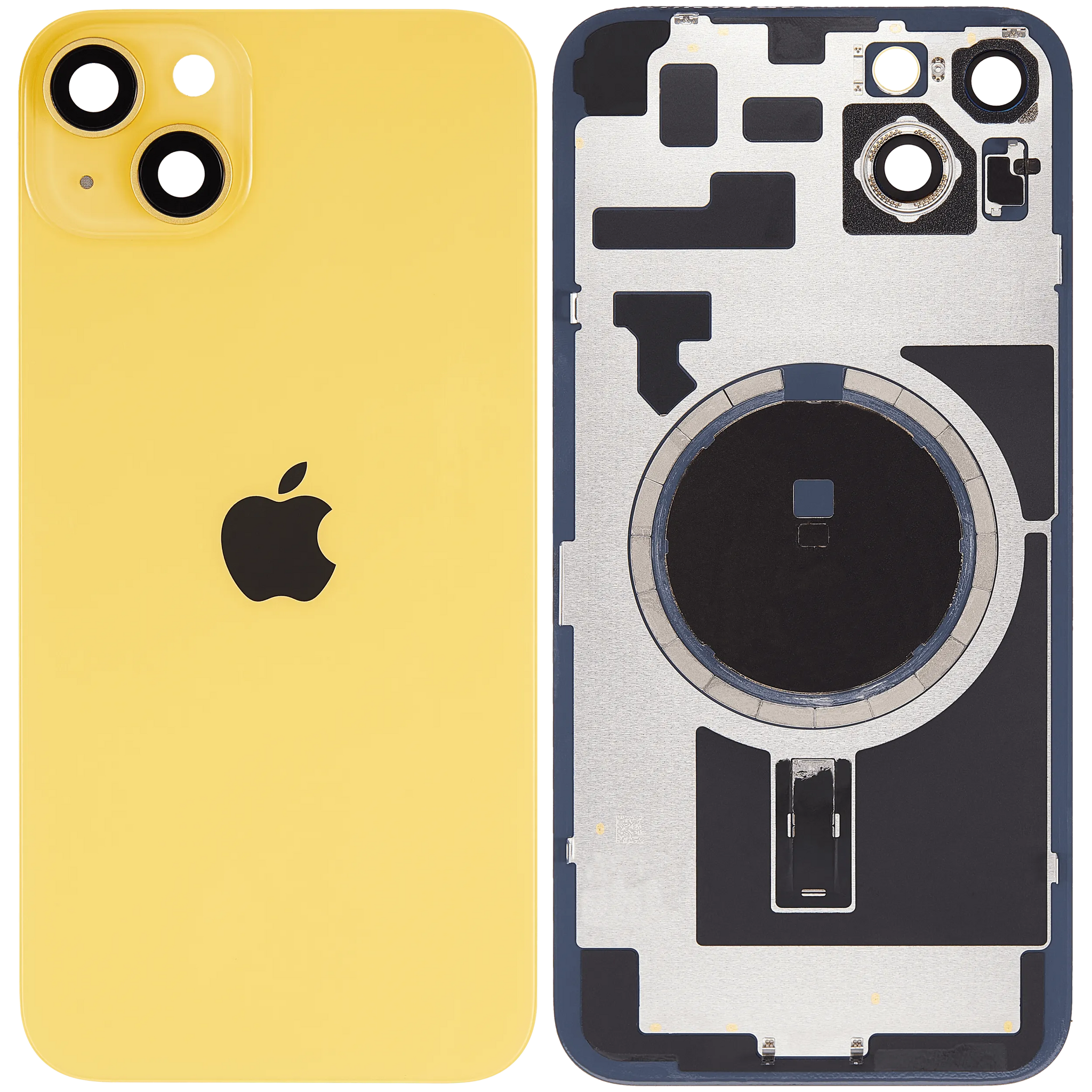 Back Glass w/ MagSafe Magnet For iPhone 14 Plus (Pull) (Yellow)
