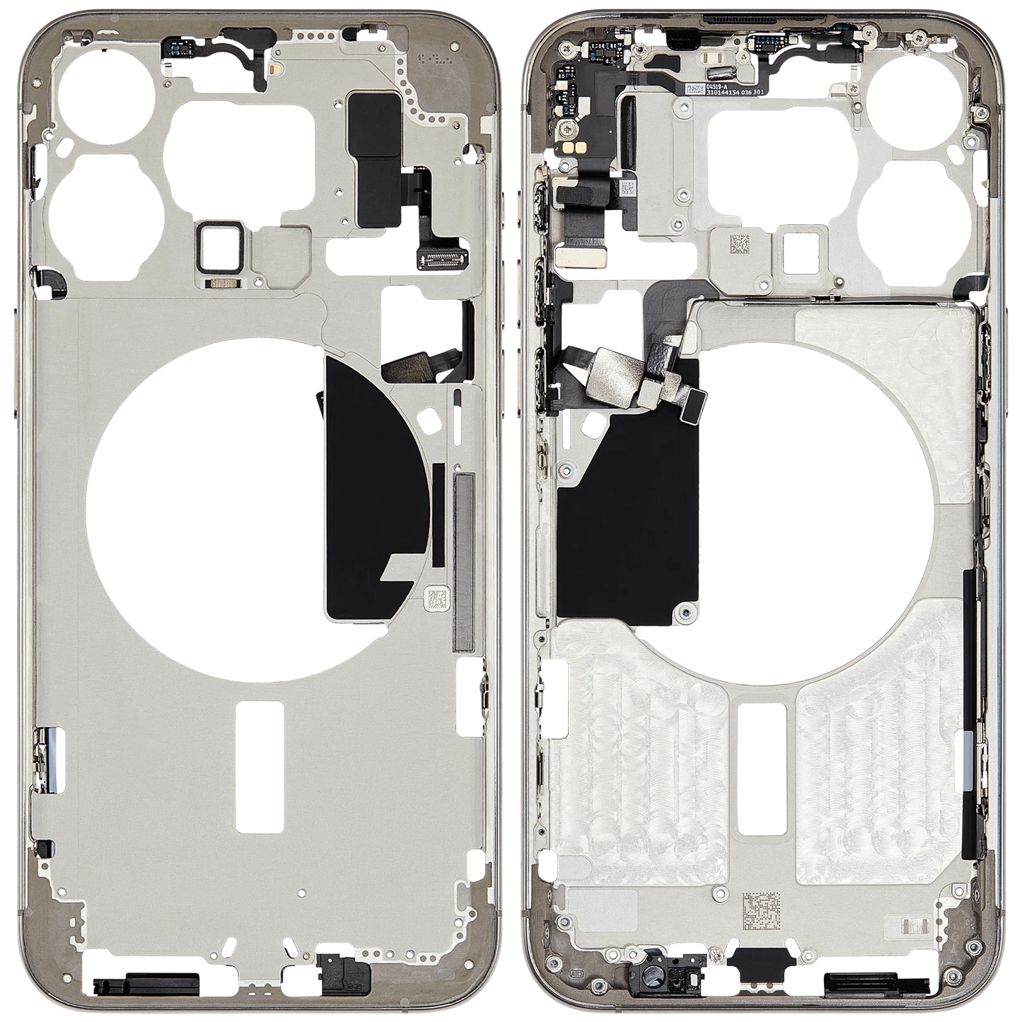 Mid-Frame Housing W/ Small Parts For iPhone 15 Pro Max (EU / Global Version) ( Pull) (Natural Titanium)
