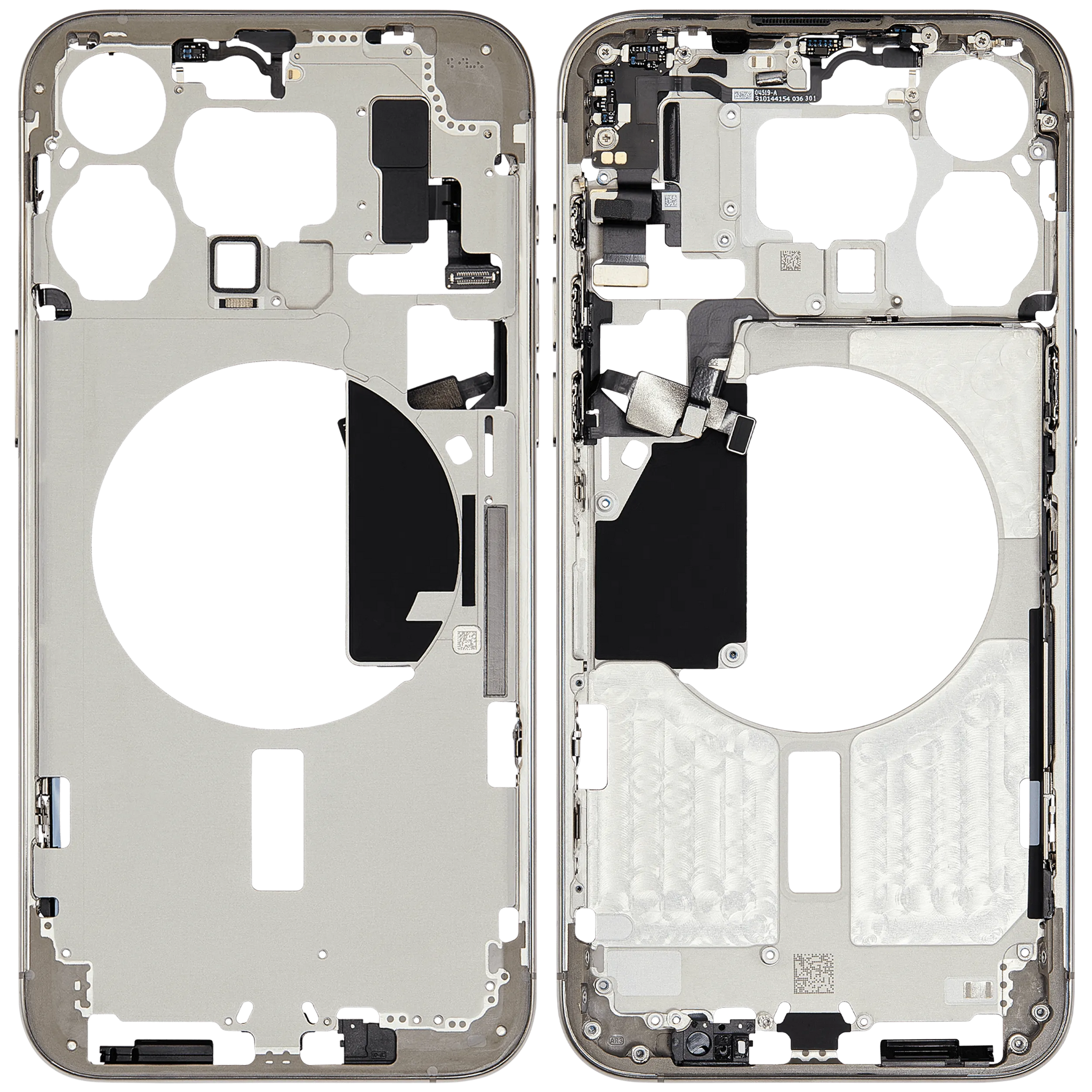Mid-Frame Housing W/ Small Parts For iPhone 15 Pro Max (EU / Global Version) ( Pull) (Natural Titanium)