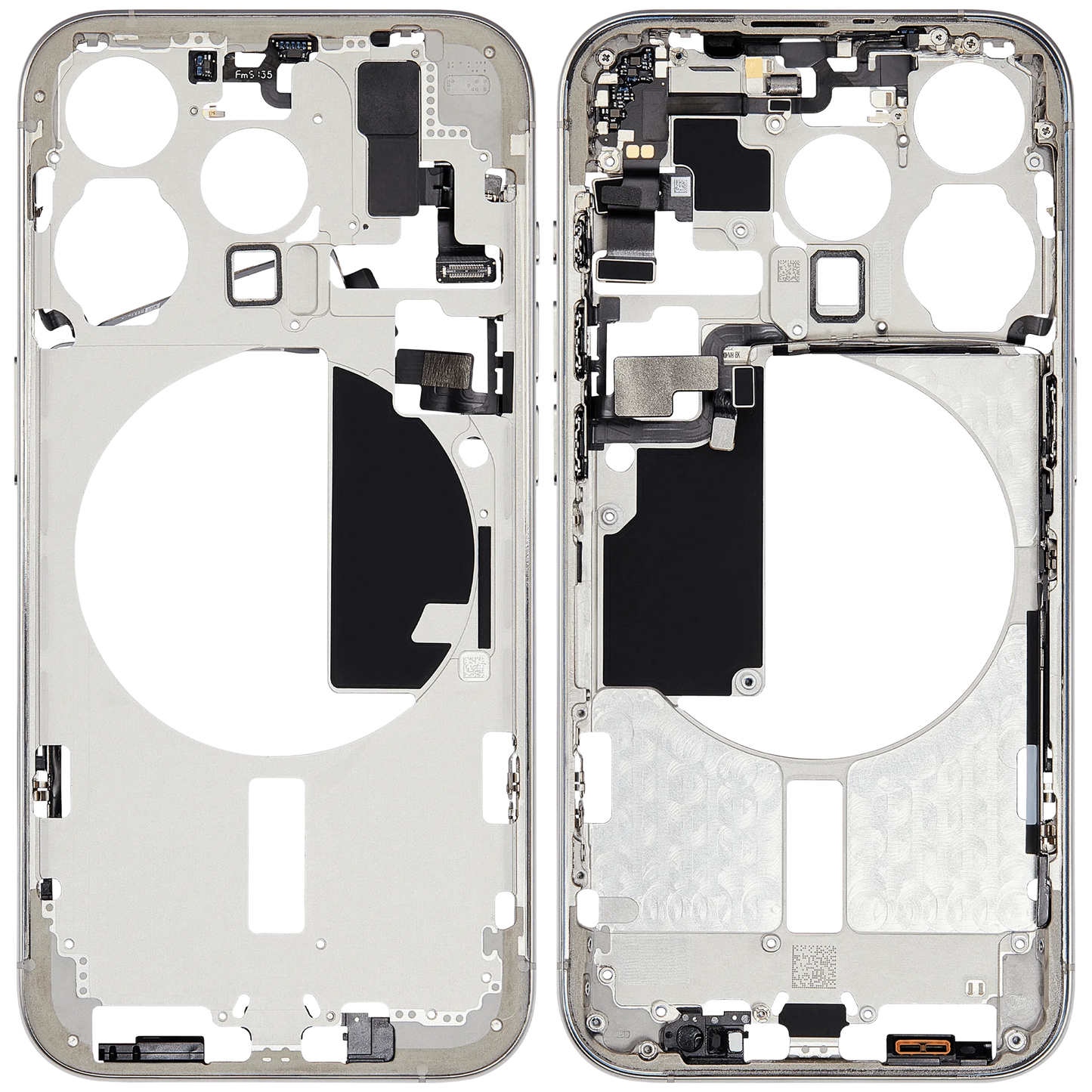 Mid-Frame Housing W/ Small Parts For iPhone 15 Pro (EU / Global Version) (Pull) (White Titanium)