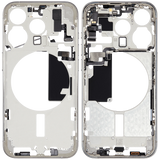 Mid-Frame Housing W/ Small Parts For iPhone 15 Pro (EU / Global Version) (Pull) (White Titanium)