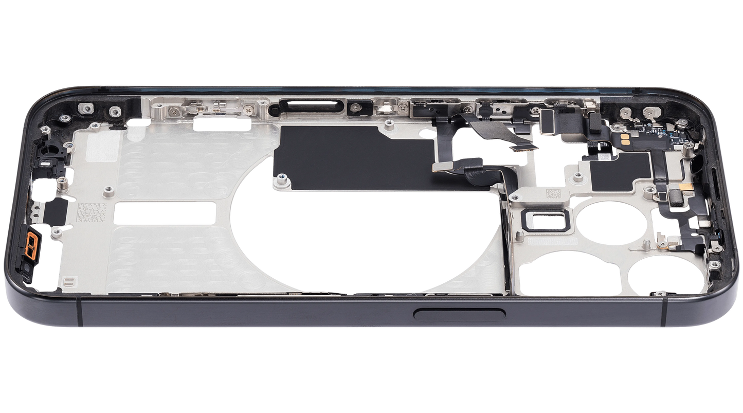 Mid-Frame Housing W/ Small Parts For iPhone 15 Pro (EU / Global Version) (Pull) (Black Titanium)