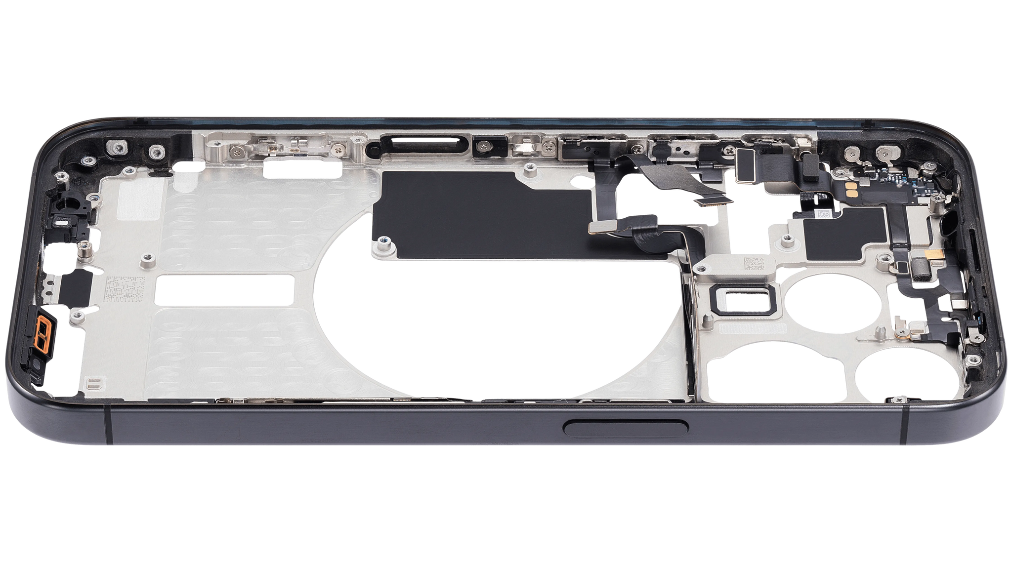 Mid-Frame Housing W/ Small Parts For iPhone 15 Pro (EU / Global Version) (Pull) (Black Titanium)