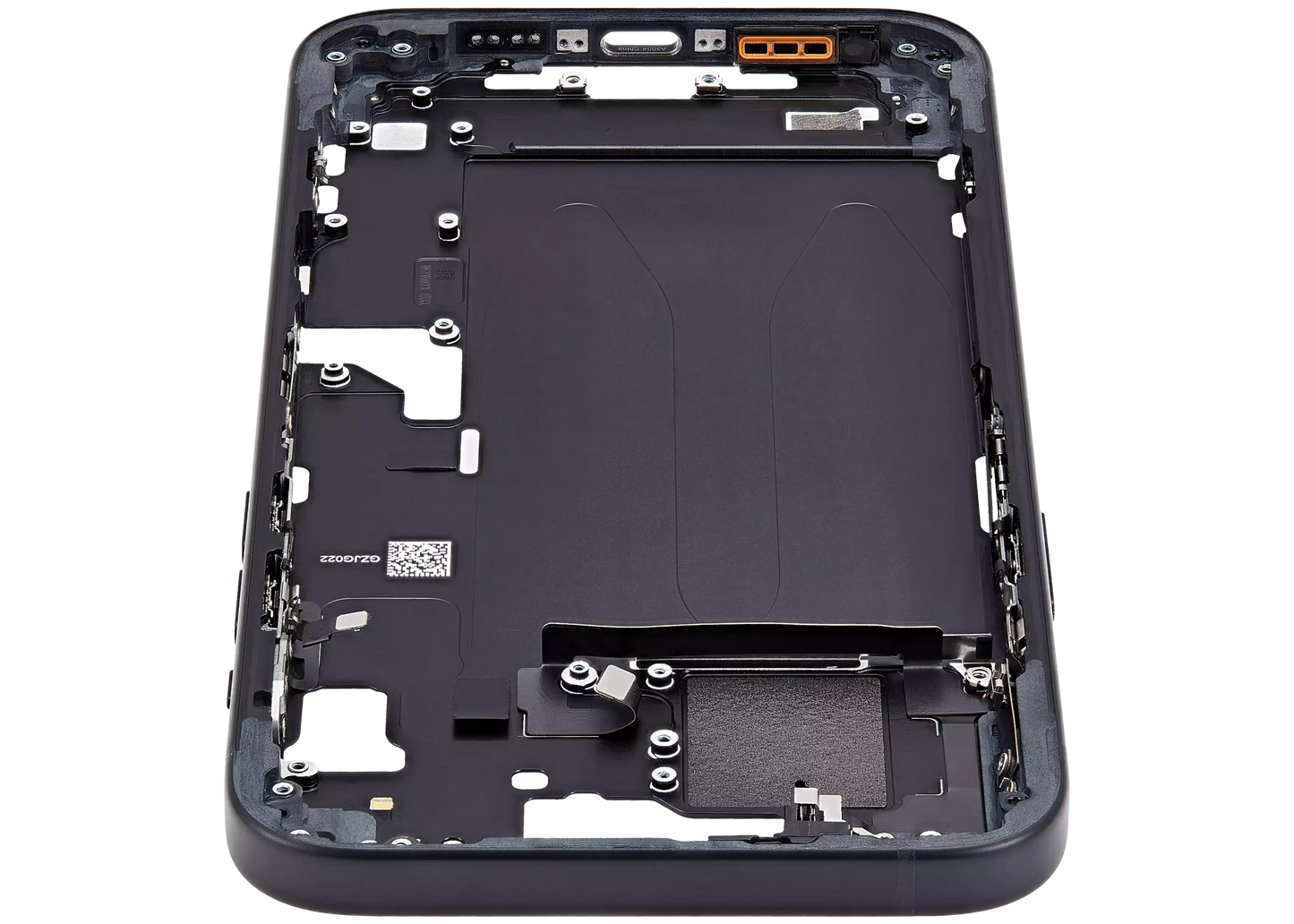 Mid-Frame Housing W/ Charging Port Flex & Small Parts For iPhone 15 Plus (EU / Global Version) (Pull) (Black)