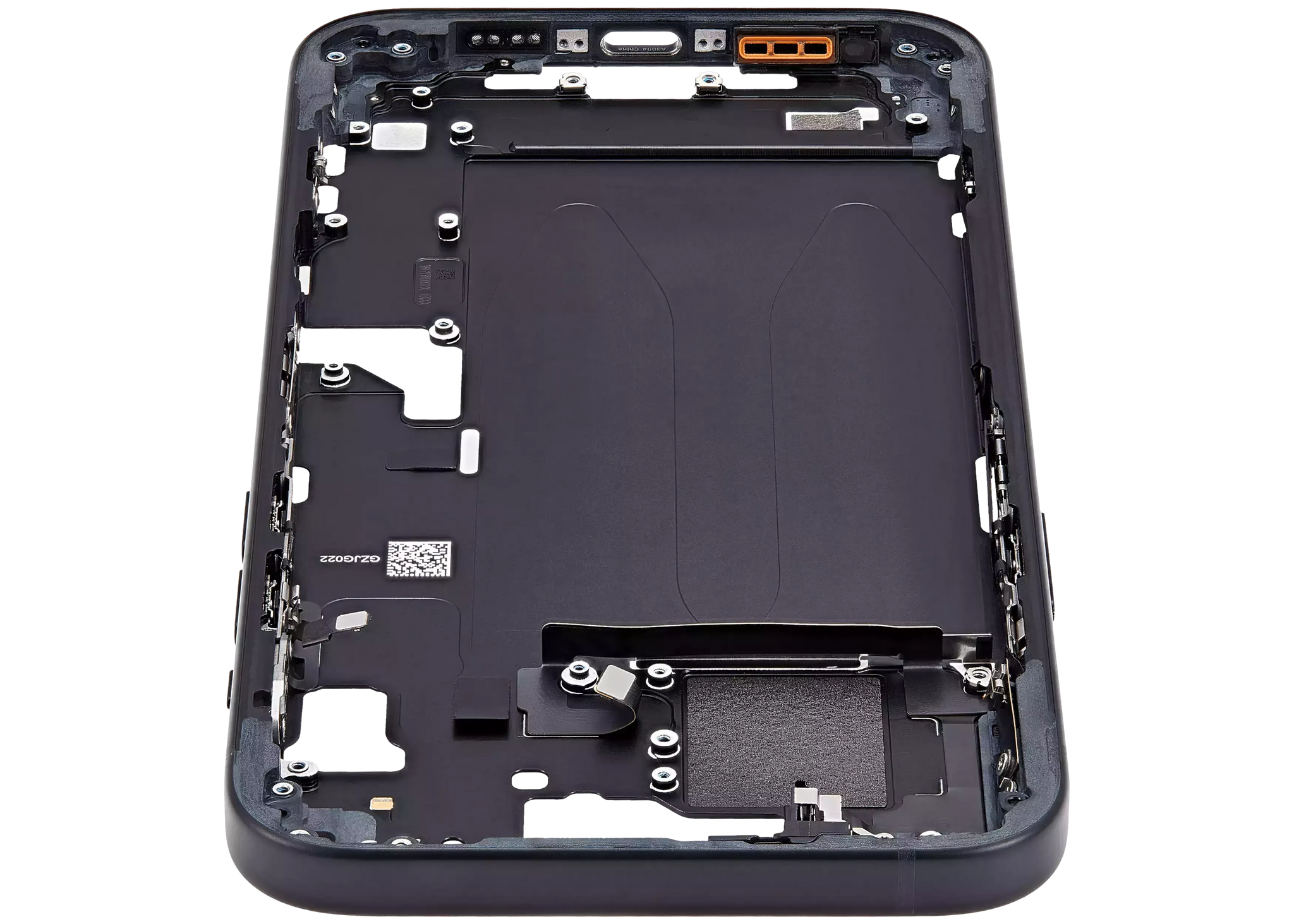 Mid-Frame Housing W/ Charging Port Flex & Small Parts For iPhone 15 Plus (EU / Global Version) (Pull) (Black)