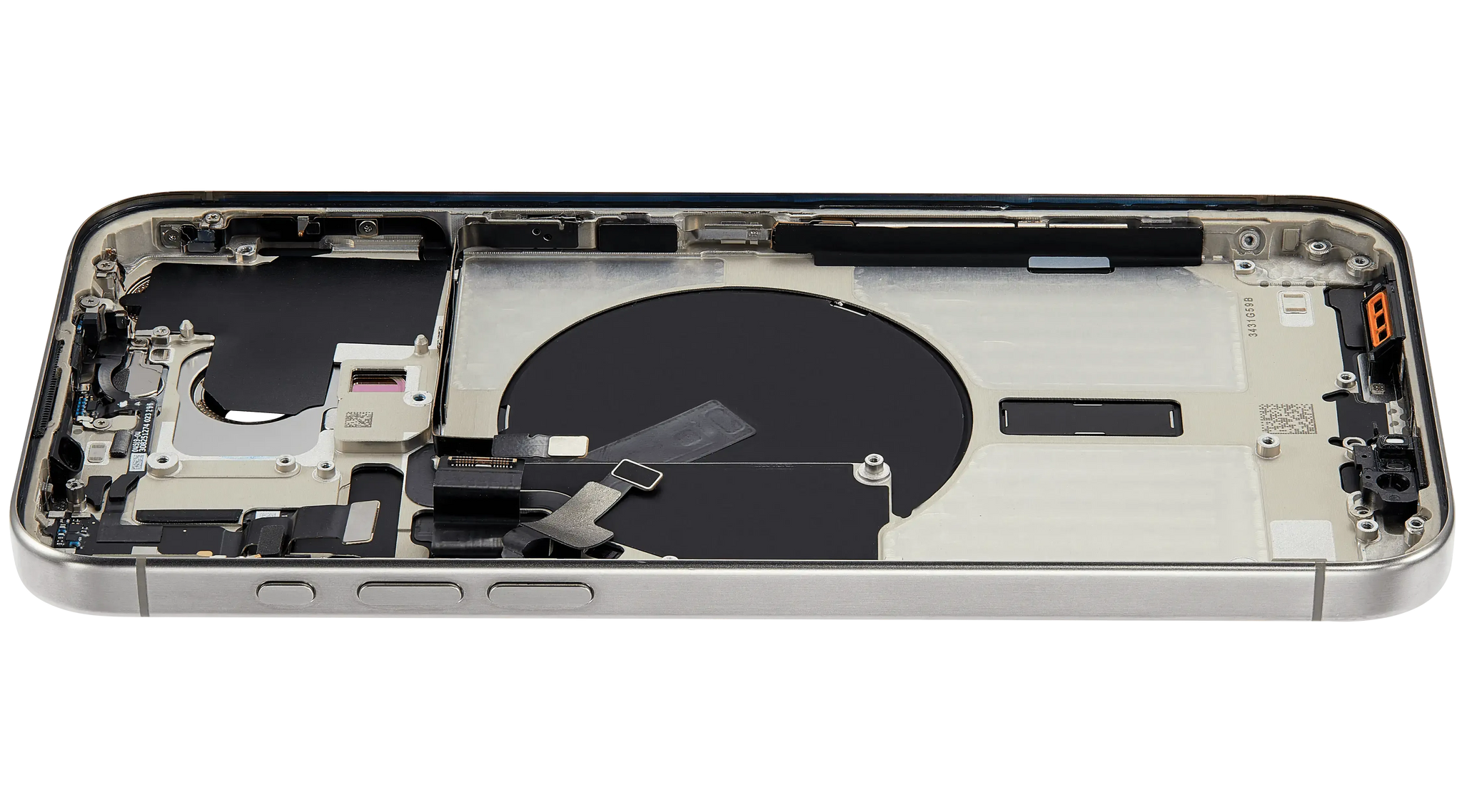 Back Housing W/ Small Parts For iPhone 15 Pro Max (US Version) (Pull) (White Titanium)
